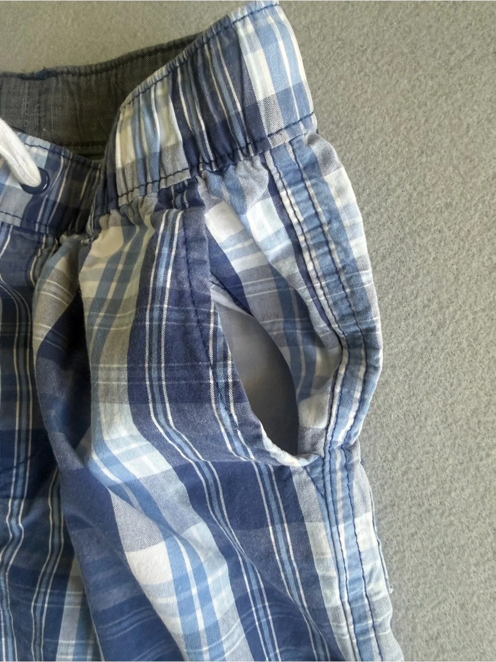 Gymboree Short Plaid Drawstring Waist Sz 8 Boys Pockets